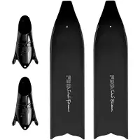 C4 Freediving Fbg 20 Umberto Pelizzari Not Assembled Freediving Fins Zwart EU 42-43