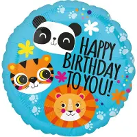 Amscan Folieballon Safari Happy Birthday