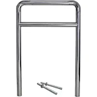 Baumarktplus TRUTZHOLM - Fietsenrek Type H met knierail - 118 x 78 cm - Om in te betonneren - Ø 60 mm - Voor 2 fietsen - Roestvrij Staal
