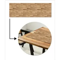 MuchoWow Tafelloper 150x50 cm - Tafelmat vinyl Patroon - Parket - Patronen - Tafeldecoratie - Tafelversiering - Keuken decoratie - Tafel versiering