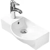 Mexen Hugo opbouw wastafel rechts 45 x 24 cm, wit - 21254500R