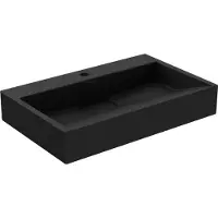 Mexen Ava opbouw wastafel van gegoten steen 1/O 60 x 38 cm, zwart - 23016071