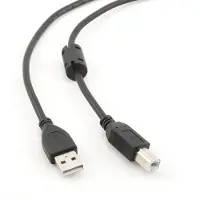 Gembird Cablexpert CCFB-USB2-AMBM-3M printerkabel Zwart