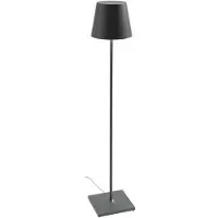 Zafferano Poldina staande lamp donkergrijs 230V met dimbare staande lamp 28x150cm - Modern design van aluminium