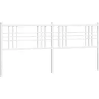 vidaXL Vervangend hoofdbord 180 cm metaal wit