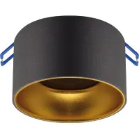 Strühm PANAMA - inbouwspot Armatuur - Rond - Zwart/Goud kleur - 85mm