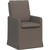 vidaXL Eetstoelen 2 st Linnen Lichtgrijs 57 x 67 x 98 cm