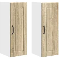 vidaXL Wandkast PORTO 2 pcs Sonoma Eik Bewerkt hout