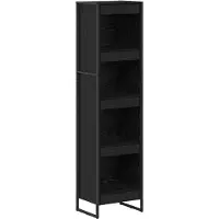 vidaXL Boekenkast 40 x 30 x 155 cm Bewerkt hout Zwart Eiken