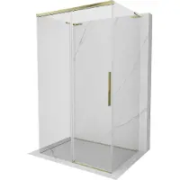 Mexen Rox-3S L 3-zijdige schuifdouchecabine 105 x 90 , transparant, goud - 8C2L-105-090-50-00-3S