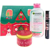 Garnier Kerst Cadeauset – 3-delig – Micellair Water + Maybelline Mascara + Kaars – Cadeau voor haar