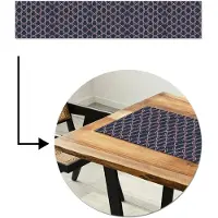 MuchoWow Tafelloper 200x40 cm - Tafelmat vinyl Modern - Patroon - Donkerblauw - Roze - Tafeldecoratie - Tafelversiering - Keuken decoratie - Tafel versiering