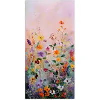 PosterMonkey Poster 40x80 cm - Schilderij - Bloemen - Abstract - Kleurrijk - Posters - Kamer decoratie - Wanddecoratie woonkamer - Muurdecoratie slaapkamer