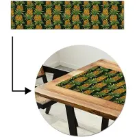 MuchoWow Tafelloper 200x50 cm - Tafelmat vinyl Illustratie - Patroon - Ananas - Tafeldecoratie - Tafelversiering - Keuken decoratie - Tafel versiering