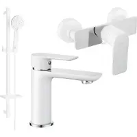 Mexen Alfa DQ40 doucheset, wit/chroom - 745704DQ40-02