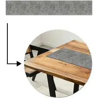 MuchoWow Tafelloper 180x30 cm - Tafelmat vinyl Stenen - Beton print - Patronen - Tafeldecoratie - Tafelversiering - Keuken decoratie - Tafel versiering