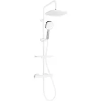 Mexen KT33 opbouw doucheset met regendouche en thermostatische kraan, wit/chroom - 771503393-21