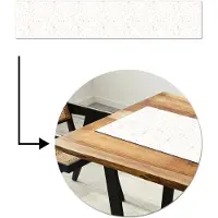 MuchoWow Tafelloper 200x40 cm - Tafelmat vinyl Terrazzo - Patroon - Wit - Perzik - Tafeldecoratie - Tafelversiering - Keuken decoratie - Tafel versiering
