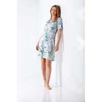 Hajo dames nachthemd bloemen - Wit - Maat - 48/50