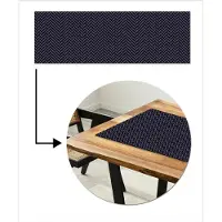 MuchoWow Tafelloper 150x50 cm - Tafelmat vinyl Plaid - Patroon - Visgraad - Blauw - Tafeldecoratie - Tafelversiering - Keuken decoratie - Tafel versiering