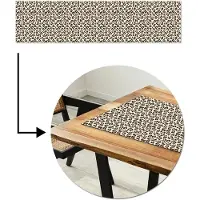 MuchoWow Tafelloper 200x50 cm - Tafelmat vinyl Panterprint - Patroon - Bruin - Tafeldecoratie - Tafelversiering - Keuken decoratie - Tafel versiering