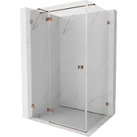 Mexen Lunar T linkerdouchecabine linksdraaiend 70 x 90 , transparant, roze goud - 834T-070-090-60-00-L