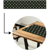 MuchoWow Tafelloper 200x40 cm - Tafelmat vinyl Illustratie - Cadeaus - Groen - Tafeldecoratie - Tafelversiering - Keuken decoratie - Tafel versiering