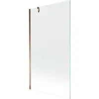 Mexen Next badwand 1-deurs 100 x 150 , transparant, roze goud - 895-100-000-00-00-60