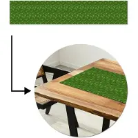 MuchoWow Tafelloper 200x40 cm - Tafelmat vinyl Groen - Vogels - Vleugels - Tafeldecoratie - Tafelversiering - Keuken decoratie - Tafel versiering