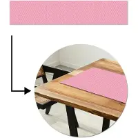 MuchoWow Tafelloper 200x40 cm - Tafelmat vinyl Roze - Patroon - Lijnen - Tafeldecoratie - Tafelversiering - Keuken decoratie - Tafel versiering