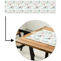 MuchoWow Tafelloper 200x50 cm - Tafelmat vinyl Zee - Sfeer - kreeft - Citroen - Tafeldecoratie - Tafelversiering - Keuken decoratie - Tafel versiering