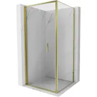 Mexen Exo opvouwbare douchecabine 120 x 120 , transparant, goud - 816-120-120-50-00
