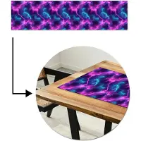 MuchoWow Tafelloper 200x50 cm - Tafelmat vinyl Elektrisch - Neon - Lucht - Tafeldecoratie - Tafelversiering - Keuken decoratie - Tafel versiering