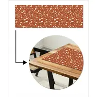 MuchoWow Tafelloper 150x50 cm - Tafelmat vinyl Terrazzo - Patroon - Klei - Tafeldecoratie - Tafelversiering - Keuken decoratie - Tafel versiering