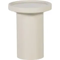 Woood Veluna Bijzettafel 40 CM - Hout - Hoogglans Zand - 50x40x40