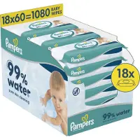 Pampers 99% Water babydoekjes 18 x 60 stuks