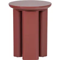 Woood Orivo Bijzettafel - Hout - Hoogglans Roodroze - 50x40x40