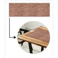 MuchoWow Tafelloper 150x50 cm - Tafelmat vinyl Baksteen - Muur - Patronen - Tafeldecoratie - Tafelversiering - Keuken decoratie - Tafel versiering