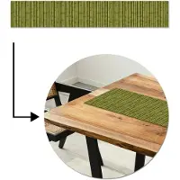 MuchoWow Tafelloper 180x30 cm - Tafelmat vinyl Groen - Bamboe - Verticaal - Tafeldecoratie - Tafelversiering - Keuken decoratie - Tafel versiering
