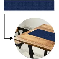 MuchoWow Tafelloper 150x30 cm - Tafelmat vinyl Krokodil - Leer - Blauw - Tafeldecoratie - Tafelversiering - Keuken decoratie - Tafel versiering