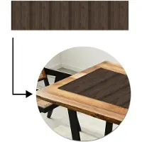 MuchoWow Tafelloper 200x50 cm - Tafelmat vinyl Hout - Donker - Planken - Patroon - Tafeldecoratie - Tafelversiering - Keuken decoratie - Tafel versiering