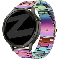 Bandz Stalen 'Classic' Bandje geschikt voor Garmin Vivoactive 4s / Vivomove 3s / Venu 4 - 41mm / Venu 3s / Venu 2s / Forerunner 265s / Forerunner 255s - Parelmoer