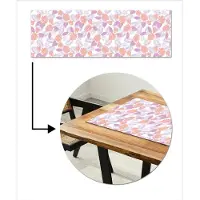 MuchoWow Tafelloper 150x50 cm - Tafelmat vinyl Bladeren - Pastelkleuren - Tropisch - Tafeldecoratie - Tafelversiering - Keuken decoratie - Tafel versiering