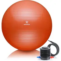 BODYMATE Gymnastiekbal, zitbal, trainingsbal met e-book, inclusief luchtpomp, fitnessbal, yoga, gymnastiek, coretraining, sterke rug, bureaustoel