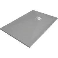 Mexen Stone+ rechthoekige composiet douchebak 130 x 80 , grijs-beton - 44618013