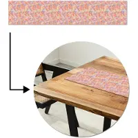 MuchoWow Tafelloper 150x30 cm - Tafelmat vinyl Abstract - Multi - Kleur - Verf - Tafeldecoratie - Tafelversiering - Keuken decoratie - Tafel versiering