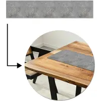 MuchoWow Tafelloper 150x30 cm - Tafelmat vinyl Patronen - Beton print - Oud - Tafeldecoratie - Tafelversiering - Keuken decoratie - Tafel versiering