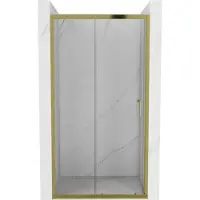 Mexen Apia schuifdouchedeur 90 , transparant, goud - 845-090-000-50-00