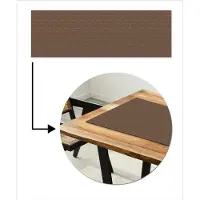 MuchoWow Tafelloper 150x50 cm - Tafelmat vinyl Bruin - Roze - Patroon - Tafeldecoratie - Tafelversiering - Keuken decoratie - Tafel versiering
