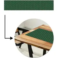 MuchoWow Tafelloper 200x40 cm - Tafelmat vinyl Patroon - Groen - Goud - Symmetrisch - Tafeldecoratie - Tafelversiering - Keuken decoratie - Tafel versiering